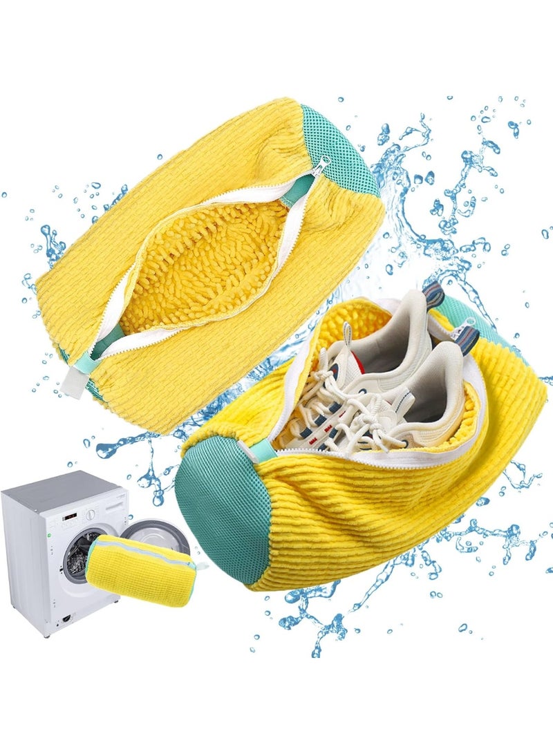 Shoe Washing Machine Bag,Shoe Laundry Bag-Reusable,Hangable,Shoe Bag For Washer And Dryer,Shoe Bag For Washing Machine For All Shoe Types And Sizes.(Yellow 1pc) - Image 1